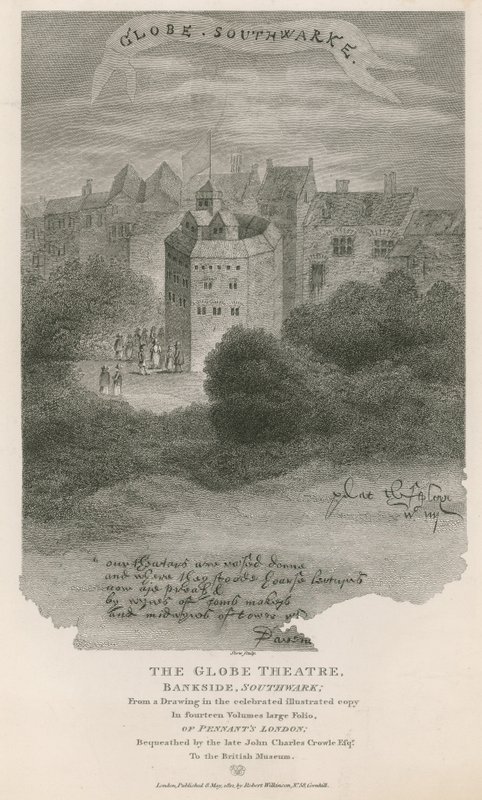 The Globe Theatre, Bankside, Southwark, London av English School