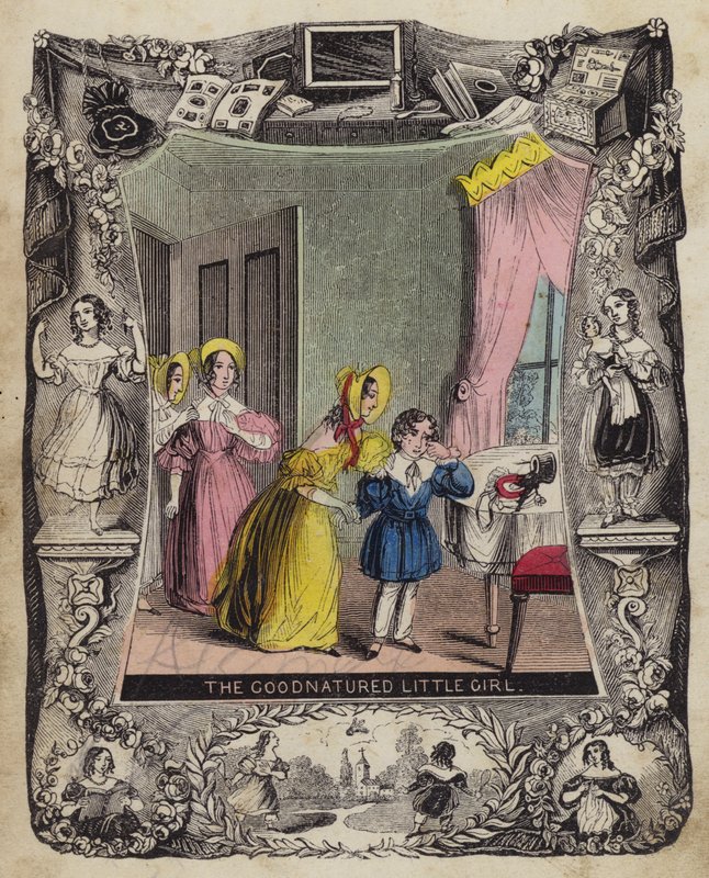 The Goodnatured Little Girl (farget gravering) av English School