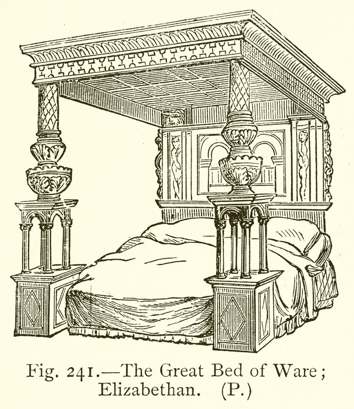 The Great Bed of War; Elizabethan av English School