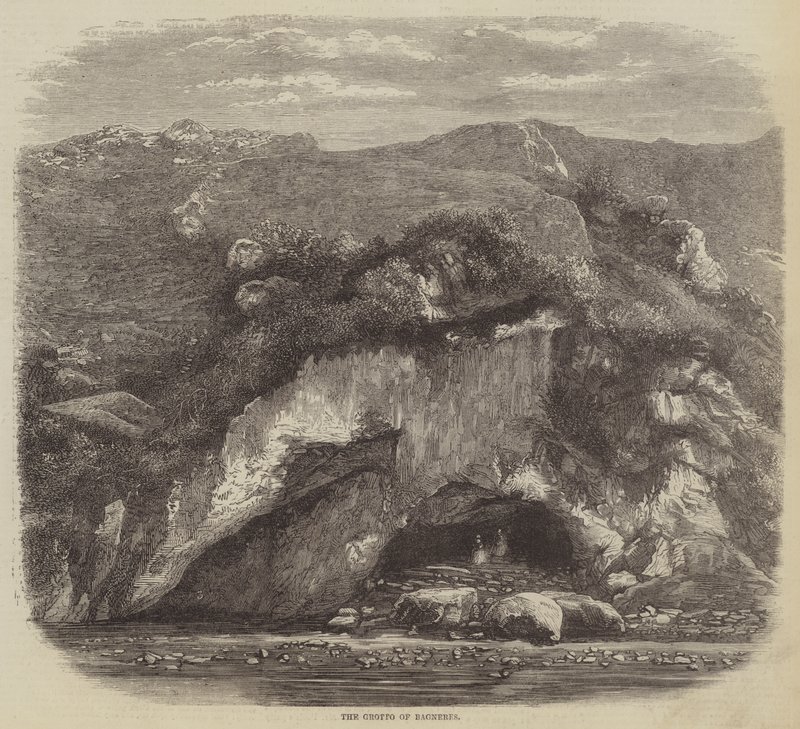 The Grotto of Bagneres (gravering) av English School