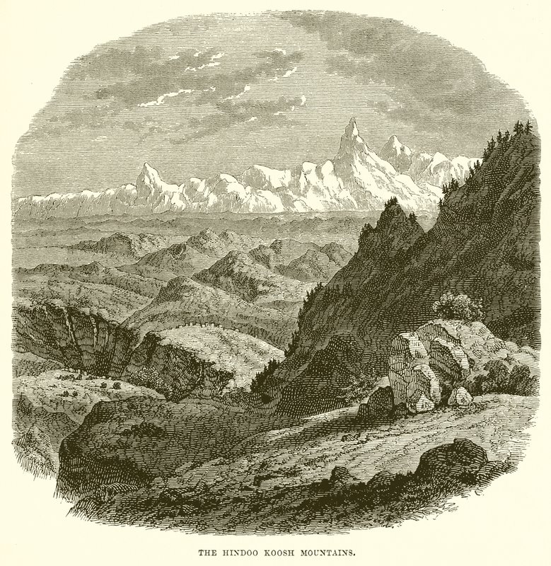 Hindoo Koosh-fjellene av English School