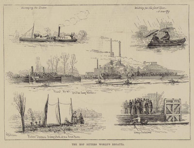 The Hop Bitters World's Regatta (gravering) av English School