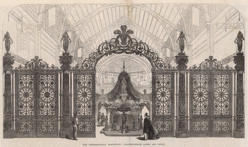 Den internasjonale utstillingen; Coalbrookdale Gales and Court av English School