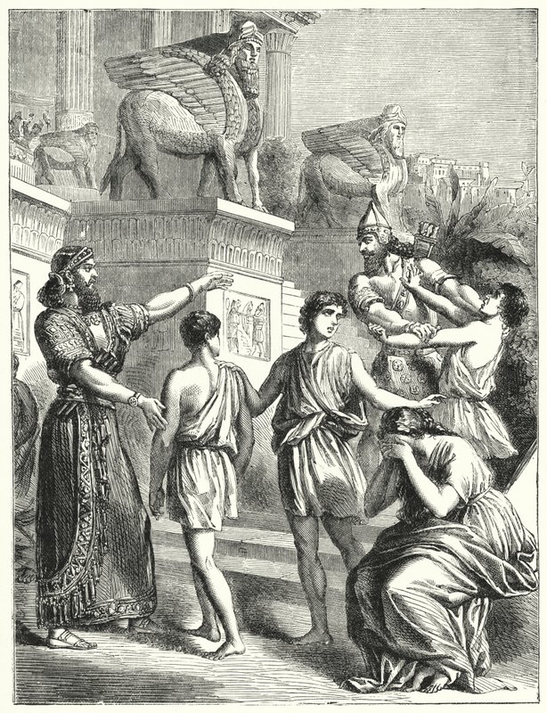 Jødene i Babylon (gravering) av English School