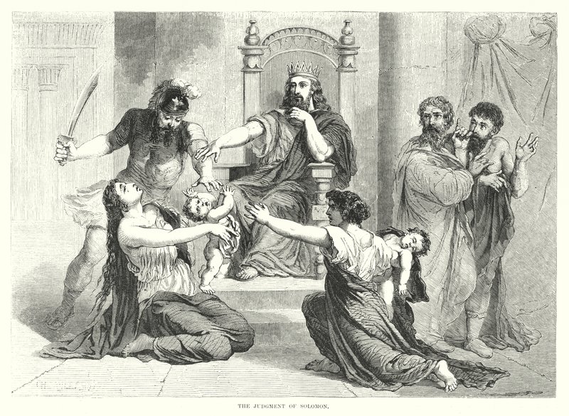 Salomos dom (gravering) av English School