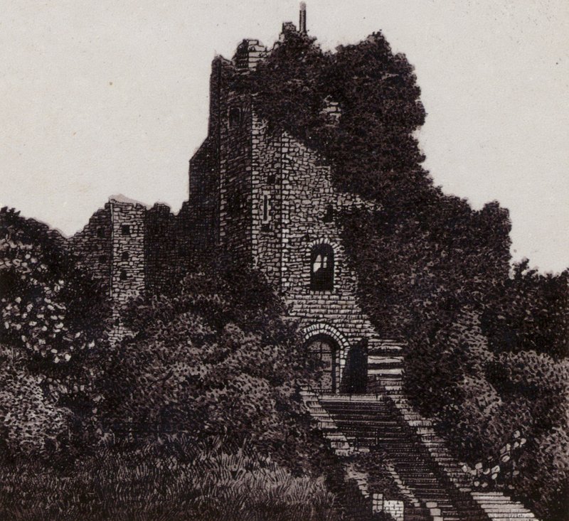 The Keep, Cardiff Castle (litho) av English School