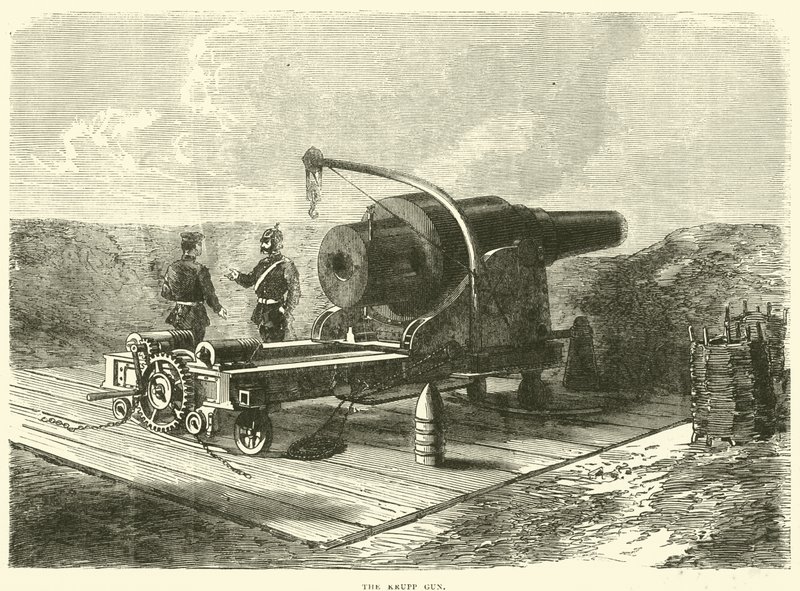 Krupp-pistolen, oktober 1870 av English School