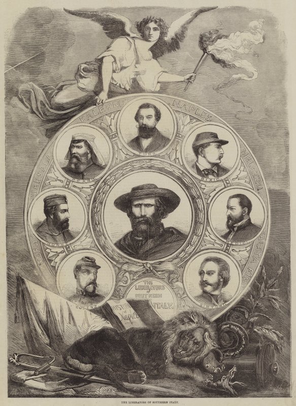 The Liberators of Southern Italy (gravering) av English School