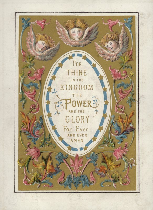 Herrens bønn (farge litho) av English School