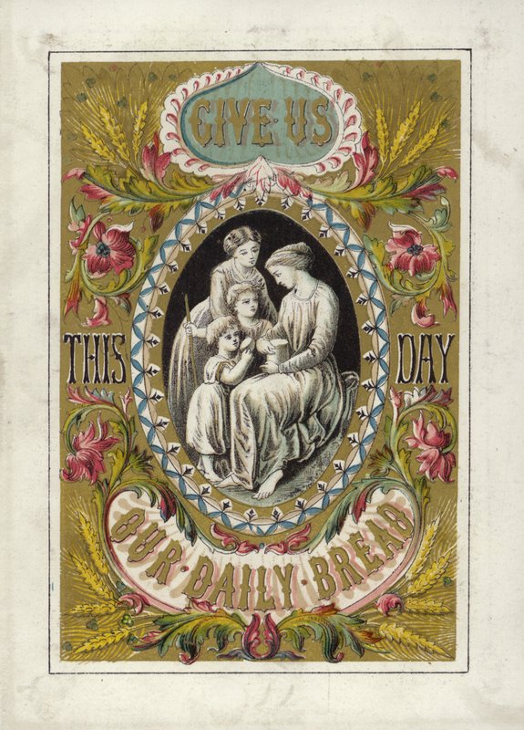 Herrens bønn (farge litho) av English School