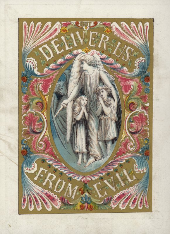 Herrens bønn (farge litho) av English School