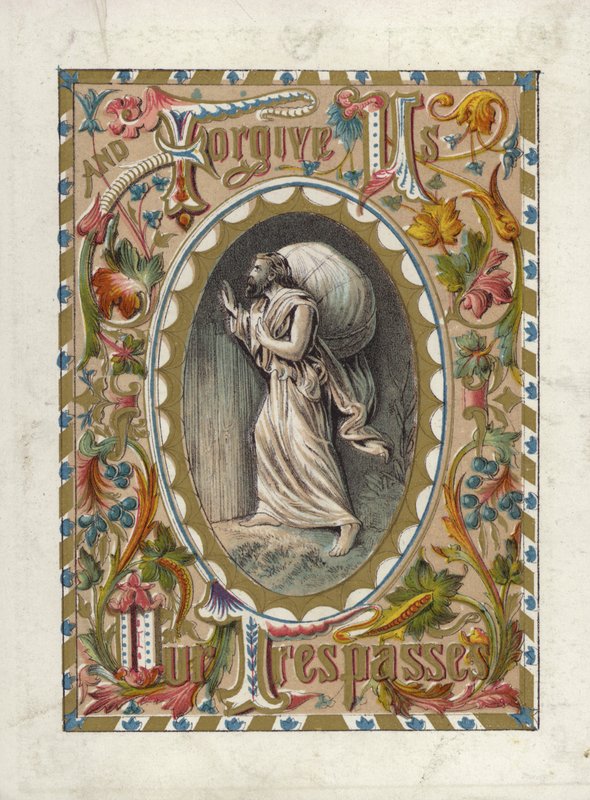 Herrens bønn (farge litho) av English School