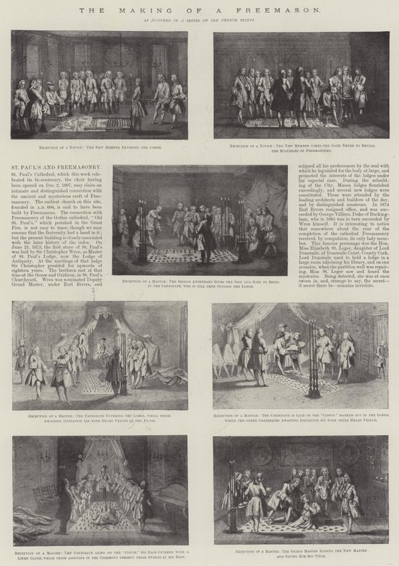 The Making of a Freemason (litho) av English School