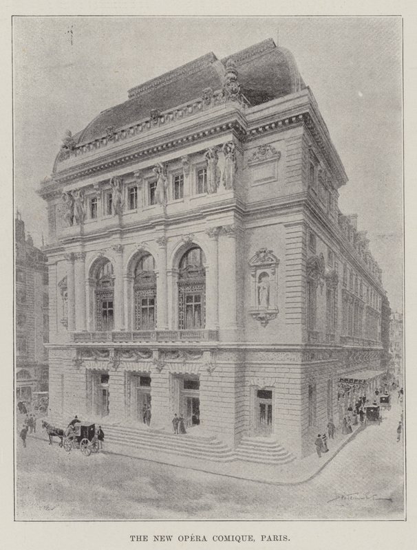 The New Opera Comique, Paris (gravering) av English School