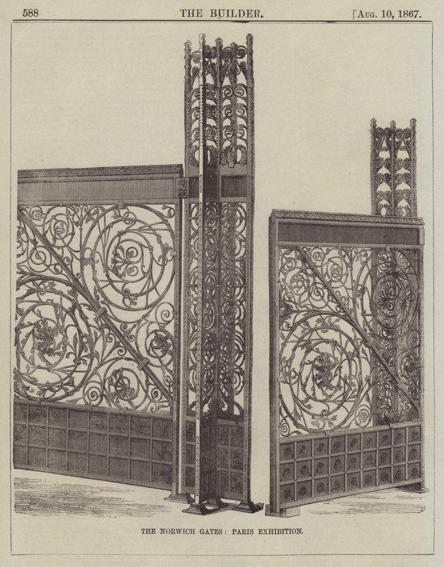 Norwich Gates, Paris-utstillingen (gravering) av English School