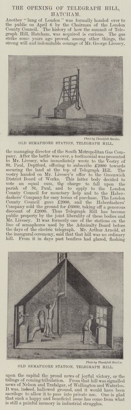 Åpningen av Telegraph Hill, Hatcham (gravering) av English School