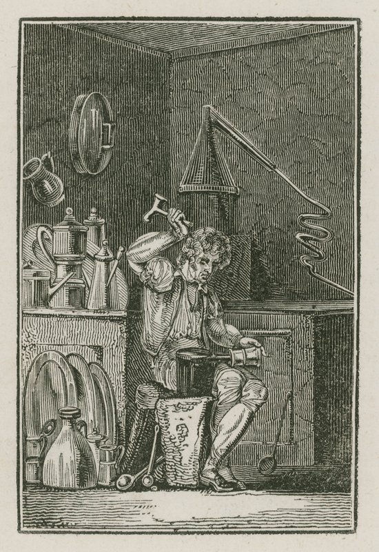 The Pewterer (gravering) av English School