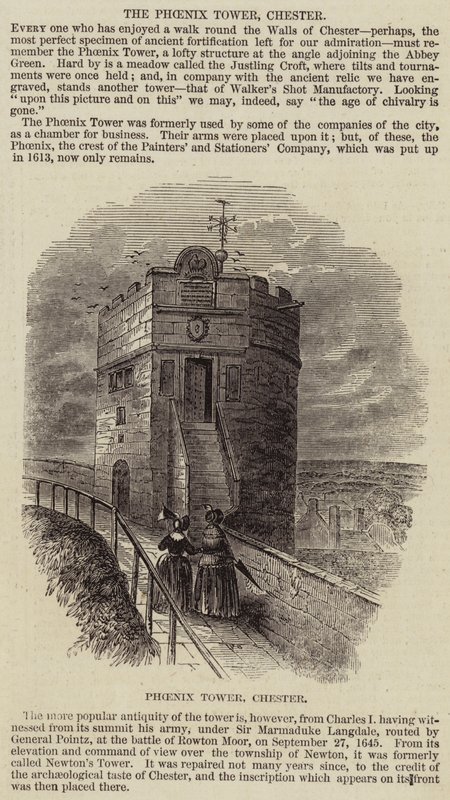 The Phoenix Tower, Chester (gravering) av English School