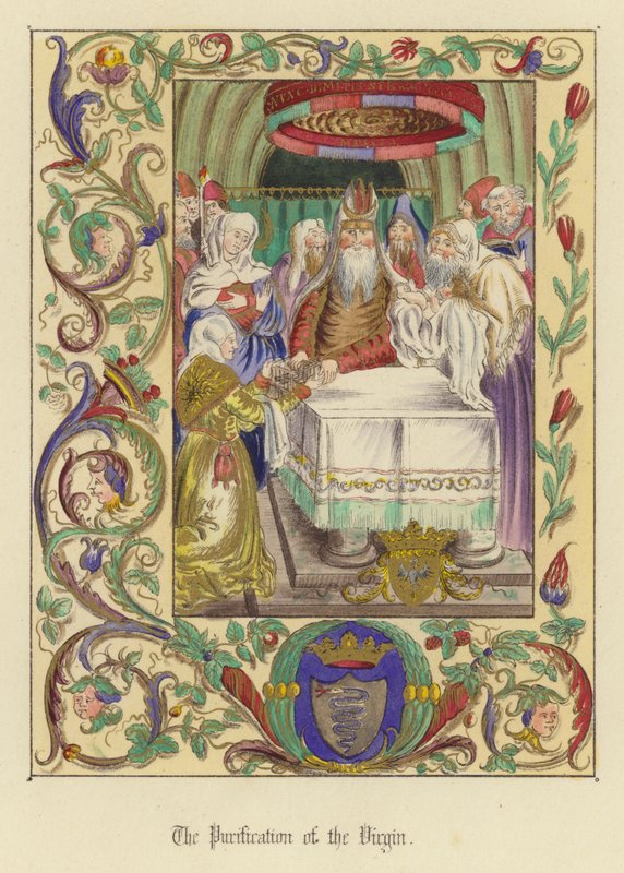 The Purification of the Virgin (farge litho) av English School