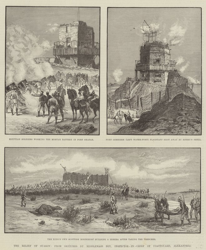 The Relief of Suakin (gravering) av English School