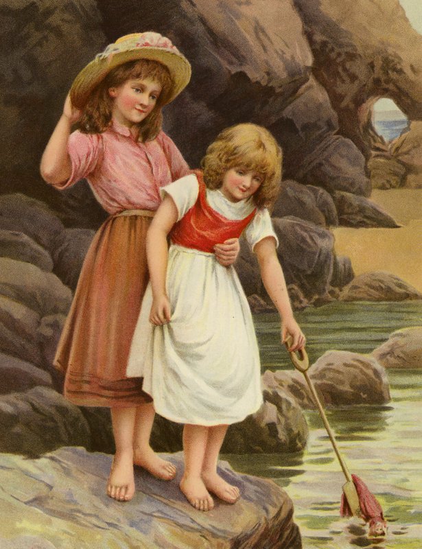 The Rescue (farge litho) av English School