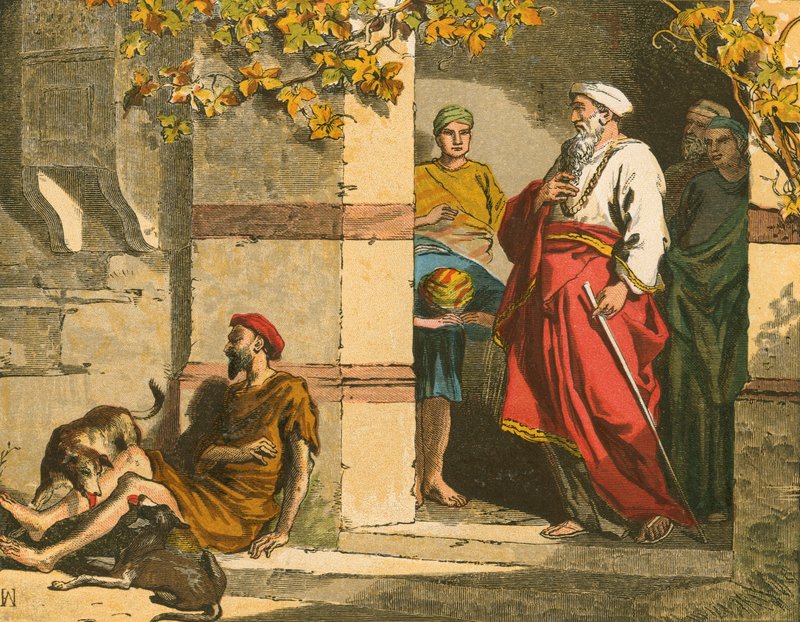 Den rike mannen og Lasarus av English School