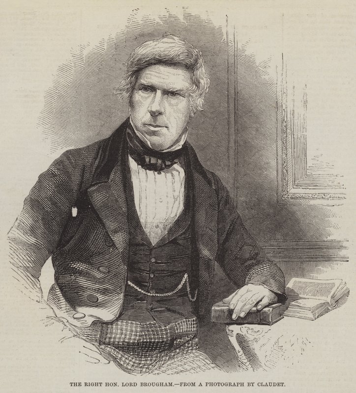 The Right Honorable Lord Brougham (gravering) av English School