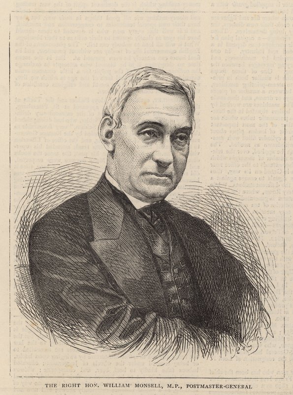 Høyre ærede William Monsell, generalpostmester av English School