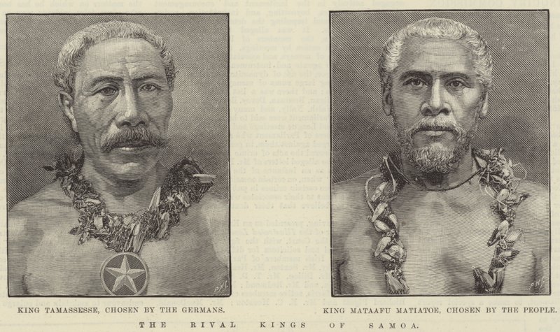 The Rival Kings of Samoa (gravering) av English School