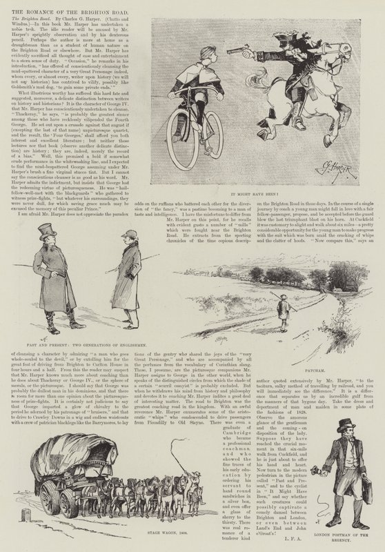 The Romance of the Brighton Road (gravering) av English School