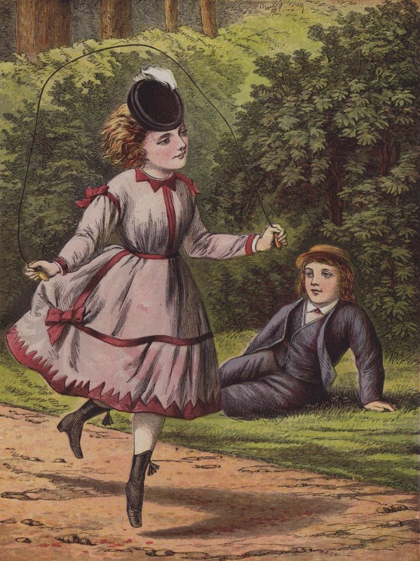 Hoppetauet (farge litho) av English School