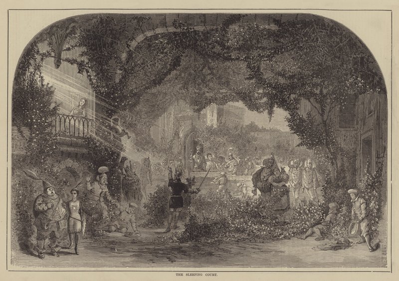 The Sleeping Court (gravering) av English School