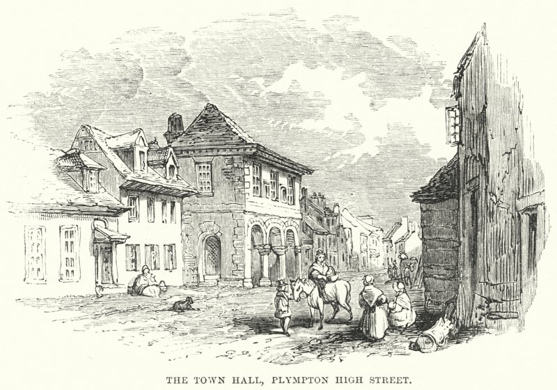 Rådhuset, Plympton High Street (gravering) av English School