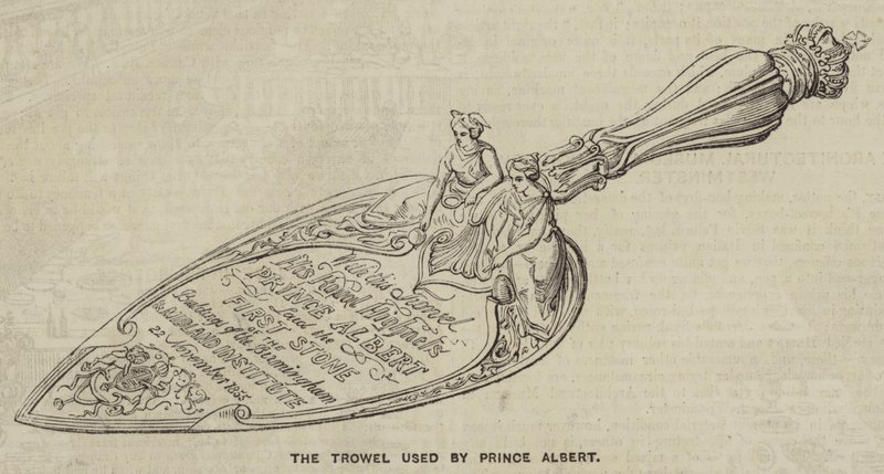 Trowel brukt av Prince Albert (gravering) av English School