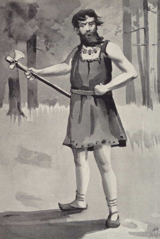 The Warrior Chief (litho) av English School