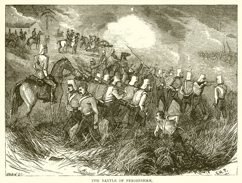 Slaget ved Ferozeshah (1845) av English School