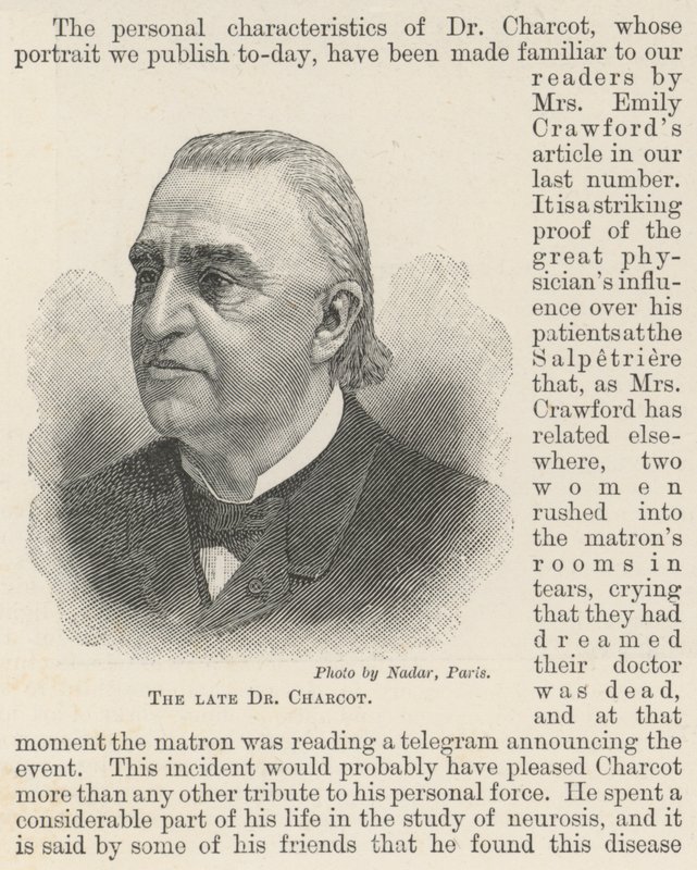 Avdøde Dr Charcot (gravering) av English School