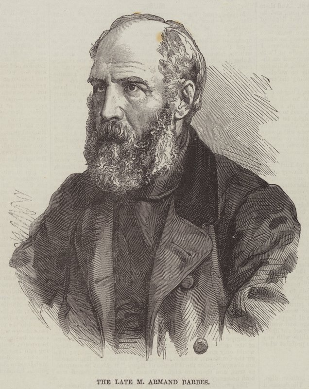 Avdøde M Armand Barbes (gravering) av English School