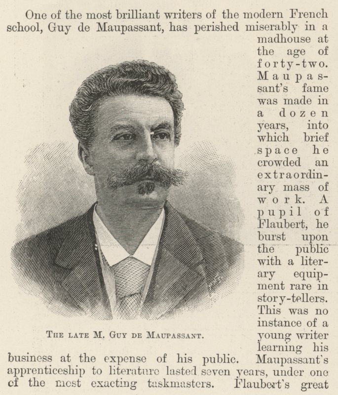 Avdøde M Guy de Maupassant (gravering) av English School