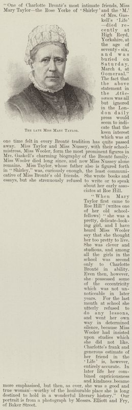 Den avdøde frøken Mary Taylor (gravering) av English School