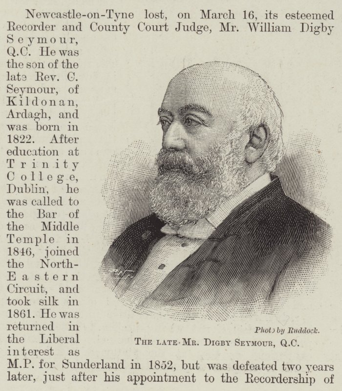 Avdøde Mr Digby Seymour, QC (gravering) av English School