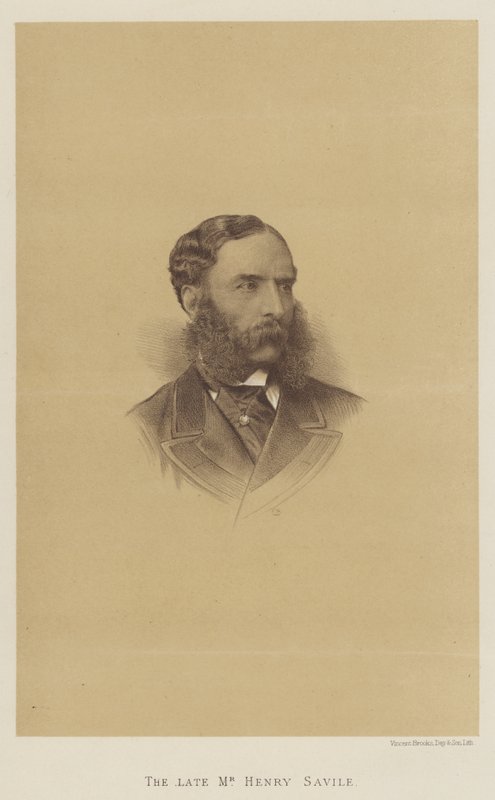 Avdøde Mr Henry Savile (litho) av English School