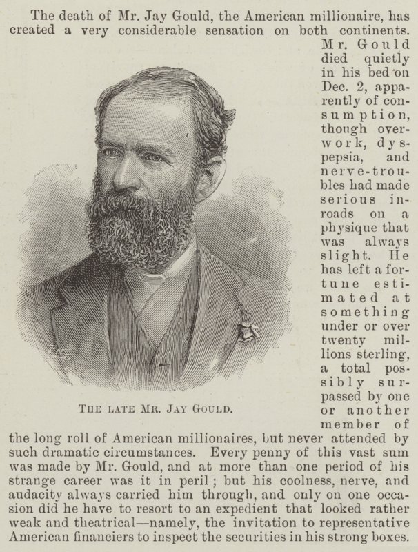 Avdøde Mr Jay Gould (gravering) av English School