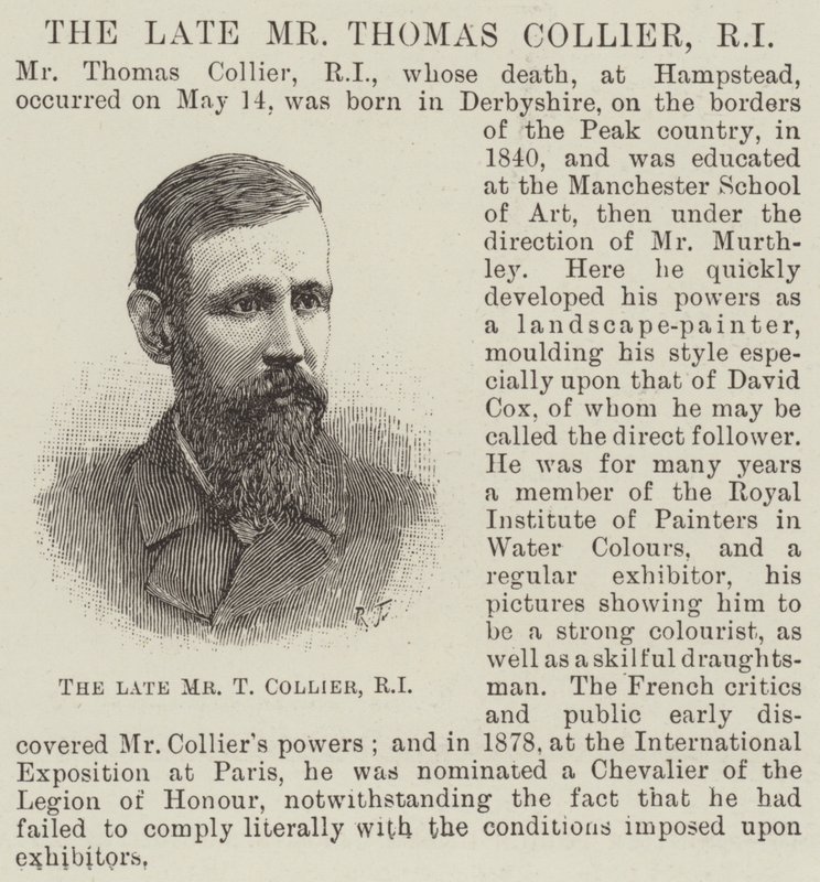 Avdøde Mr Thomas Collier, RI (gravering) av English School