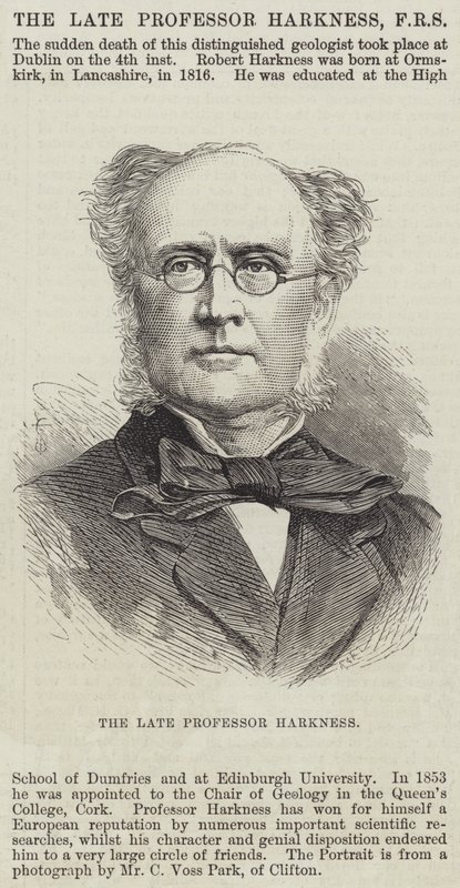 Avdøde professor Harkness (gravering) av English School