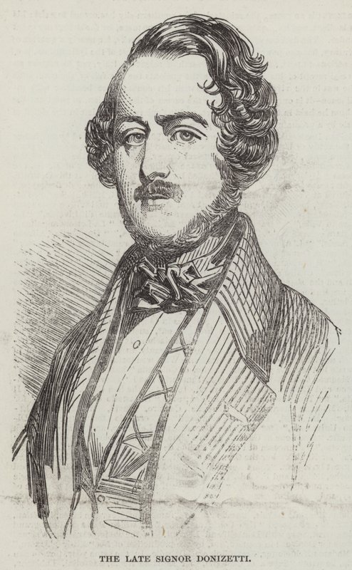 Avdøde Signor Donizetti (gravering) av English School