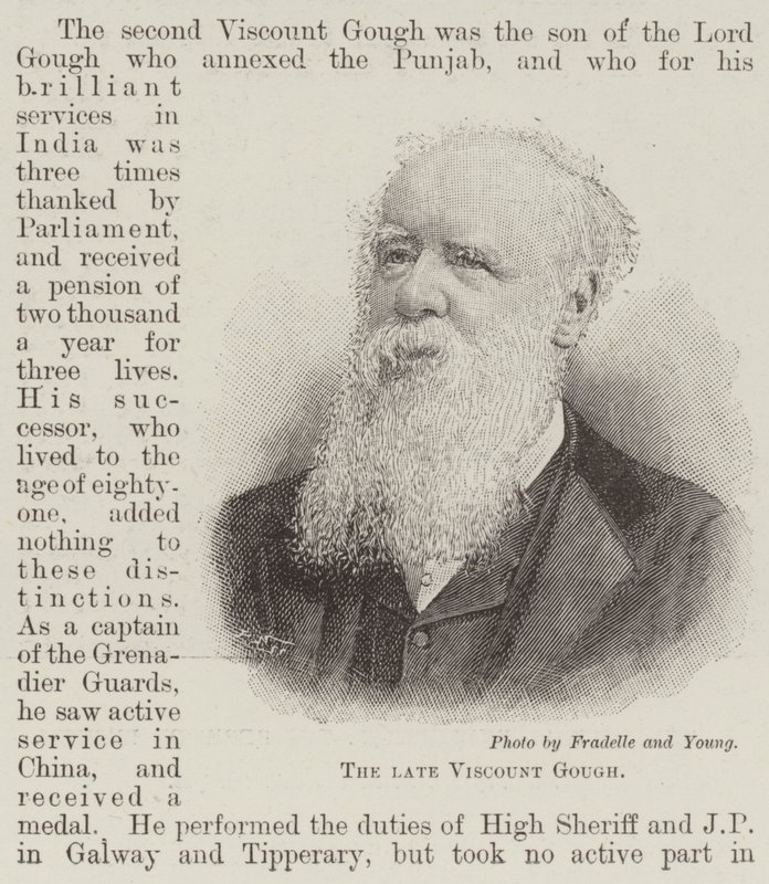 Den avdøde Viscount Gough (gravering) av English School