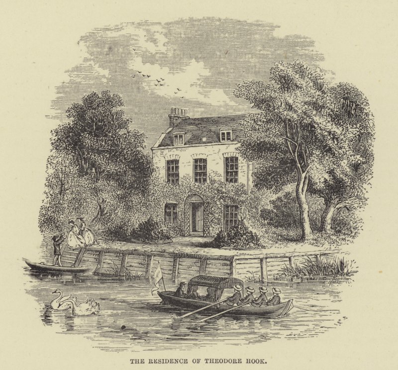 Residensen til Theodore Hook (gravering) av English School