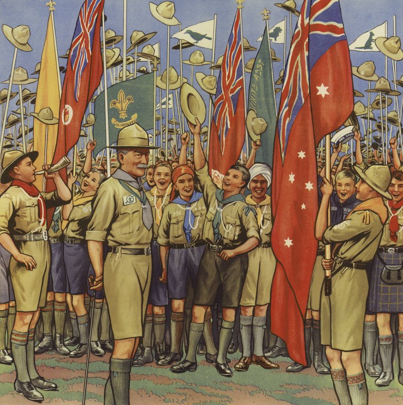 Speiderens jamboree (farge litho) av English School