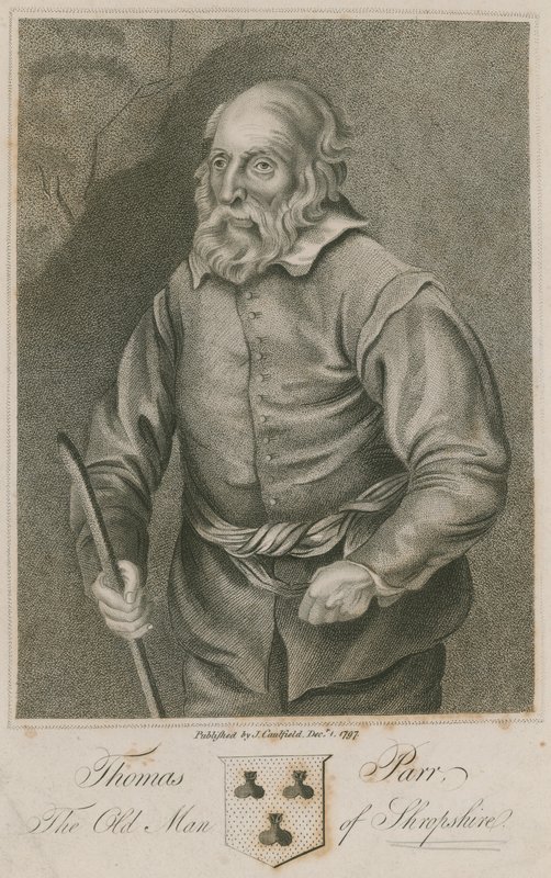 Thomas Parr, den gamle mannen i Shropshire av English School